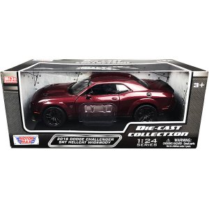 Motormax 79350bur 2018 Dodge Challenger Srt Hellcat Widebody Burgundy 