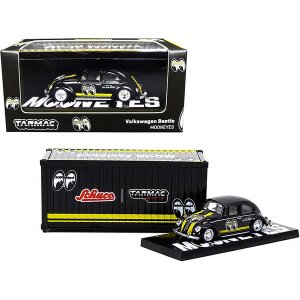 Schuco T64S-006-ME2 Volkswagen Beetle Mooneyes Black With Yellow Strip