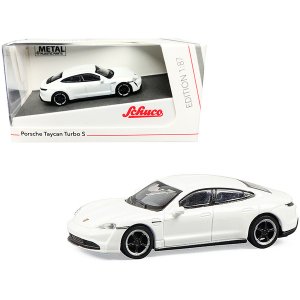 Schuco 452655800 Porsche Taycan Turbo S White Metallic 187 (ho) Diecas