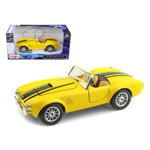 Maisto 31276y 1965 Shelby Cobra 427 Yellow With Black Stripes 124  Die