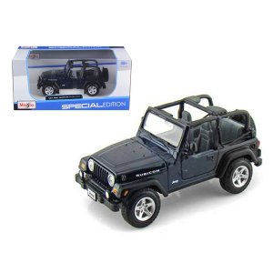 Maisto 31245bl Jeep Wrangler Rubicon Dark Blue 127 Diecast Model Car B