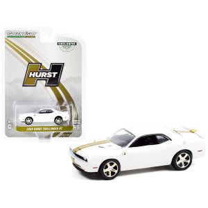 Greenlight 30306 2009 Dodge Challenger Rt Hemi White With Gold Stripes