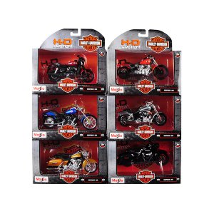 Maisto 31360-36 Harley Davidson Motorcycles 6 Piece Set Series 36 118 