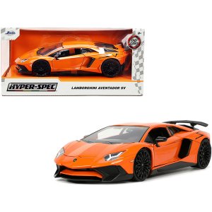 Jada 32950 Lamborghini Aventador Sv Orange Metallic Hyper-spec Series 