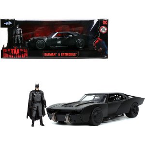 Jada 32731 Batmobile Matt Black With Batman Diecast Figure The Batman 