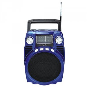 Supersonic SC-1390BLU Sc-1390bt - Blue Bluetooth 4-band Radio (blue)