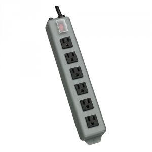 Tripp qz8357 Waber Power Strip 120v 5-15r 6 Outlet Metal 15' Cord 5-15