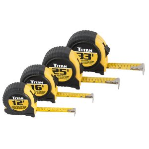 Titan 10902 Tool 4 Pc Tape Measure Set