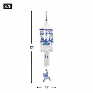 Summerfield 10018837 Blue Hummingbird Wind Chimes