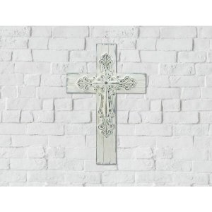 Wings 10018692 3-d Whitewashed Cross