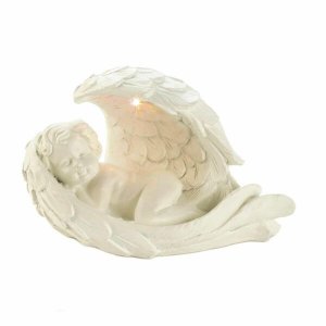 Wings 10018308 Peaceful Solar Cherub Figurine