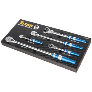 Titan 12175 Tool 5 Pc 90 Tooth Ratchet Set