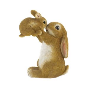 Summerfield 10018803 Playful Mom  Baby Rabbit Figurine