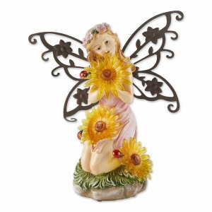 Summerfield 10016221 Garden Blooms Fairy Solar Statue