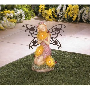 Summerfield 10016221 Garden Blooms Fairy Solar Statue