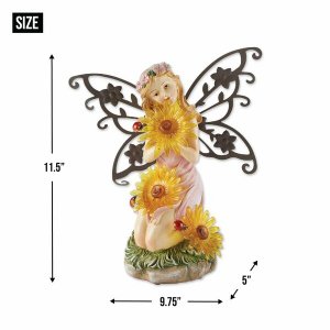 Summerfield 10016221 Garden Blooms Fairy Solar Statue