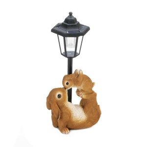 Summerfield 10018806 Adorable Mom  Baby Rabbit Solar Lamp