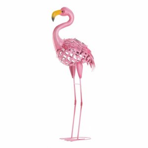 Summerfield 10018932 Standing Tall Solar Flamingo Statue