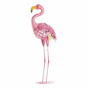 Summerfield 10018932 Standing Tall Solar Flamingo Statue