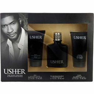 Usher 246039 Edt Spray 1.7 Oz  Aftershave Soother 2.5 Oz  Shower Gel 2