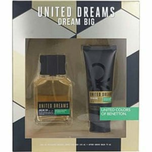 Benetton 339518 Edt Spray 3.4 Oz Amp; Aftershave Balm 2.5 Oz For Men