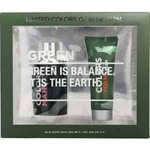 Benetton 342097 Edt Spray 3.4 Oz  Aftershave Balm 2.5 Oz For Men