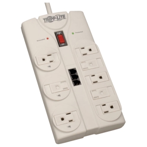 Tripp  Surge Protector Power Strip 120v 5-15r 8 Outlet Rj11 8' Cord 21