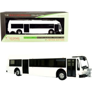 Iconic 87-0243 Proterra Zx5 Battery-electric Transit Bus Blank White T