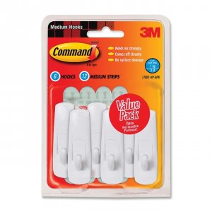 3m 17001-6ES Command Medium Utility Hook Value Pack - For Home, Office