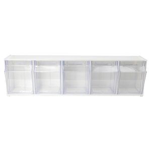 Deflecto DEF 20503OP Tilt Bin Interlocking Multi-bin Storage Organizer