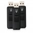 V7 VF28GAR-3PK-3N 8gb Flash Drive 3 Pack Combo - 8 Gb - Usb 2.0 - Blac