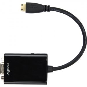 Rocstor Y10A185-B1 6in Mini Hdmi To Vga Adapter