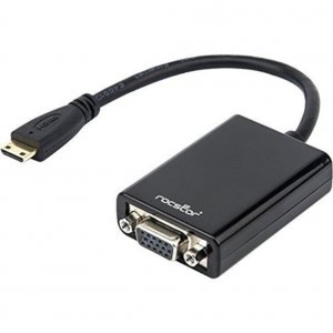 Rocstor Y10A185-B1 6in Mini Hdmi To Vga Adapter