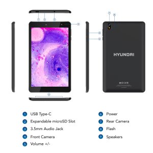 Hyundai HT8WB1RBK01 Hytabpro 8in Fhd Tablet