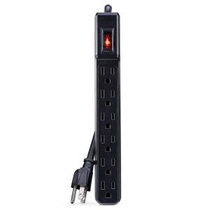 Cyberpower GS608B 8ft Black 6 Outlet Power Strip