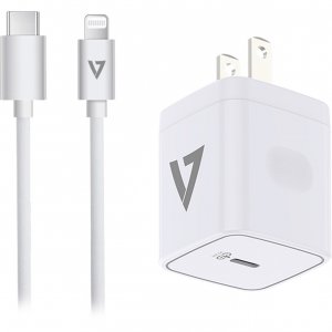 V7 ACUSBC20WPD-BDL-1N 1m 20w Wht Usb-c Pd Ac Charger