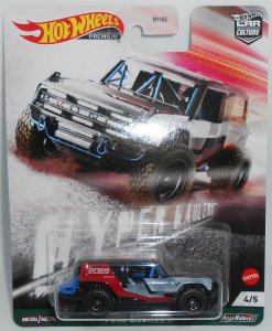 Hot GRJ85 Ford Bronco R Black And Red With Graphics Hyper Haulers Seri