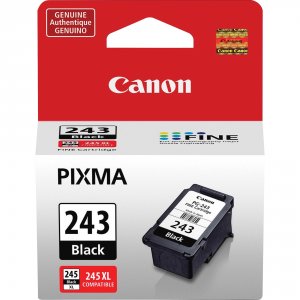 Original Canon PG-243 Pg-243 Ink Cartridge - Pigment Black - Inkjet - 