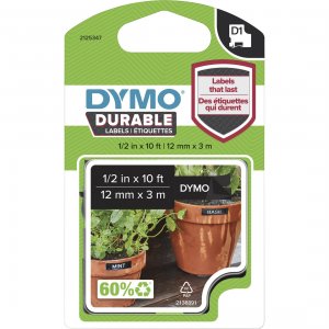 Dymo 2125347 Dy D1 Du 12inx10in Whtblk Tape Nala