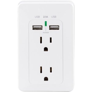 Cyberpower ONA18HO007 Onn 2-outlet Wall-mount Usb Charger