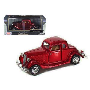 Motormax 73217bk 1934 Ford Coupe Black 124 Diecast Model Car By