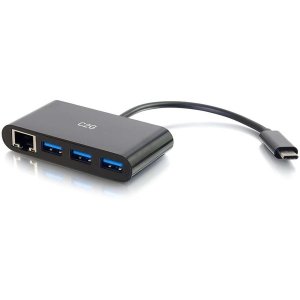 C2g 29747 Usb C Hub With Ethernet - 3-port Usb Hub - Usb Type C - Exte