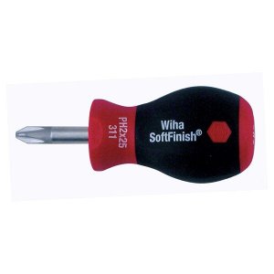 Wiha 31140 Wiha Softfinish Phillips Stubby Screwdriver 2 X 25mm