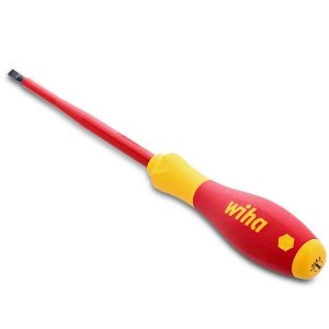 Wiha 32024 Wiha Insulated Softfinish Slotted Screwdriver 4.5mm X 125mm