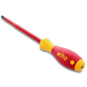 Wiha 32039 Wiha Insulated Softfinish Slotted Screwdriver 6.5mm X 150mm