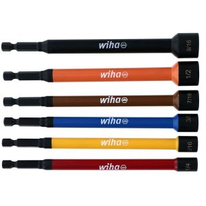 Wiha 70486 Wiha Sae Color Coded Magnetic Nut Setter Set - 6 Piece Set