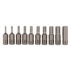 Wiha 72596 Wiha Hex Sae Bit Set (116 - 14) - 10 Piece Set