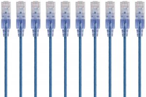 Monoprice 115158 Cat6a Ethernet Patch Cable   5 Feet   Blue | Network 