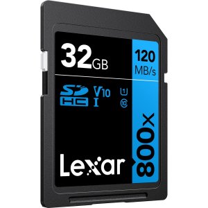 Lexar LSD0800032G-BNNNU High-performance Sdhc Memory Card, 800x, 32gb,