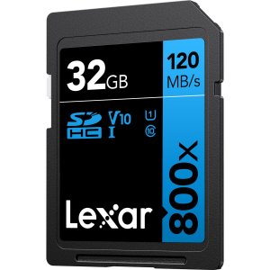 Lexar LSD0800032G-BNNNU High-performance Sdhc Memory Card, 800x, 32gb,